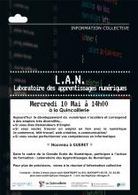 Affiche réunion information Laboratoire des apprentissage du Numérique