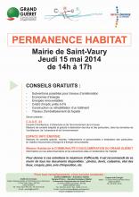 Affiche permanence habitat Saint-Vaury